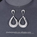 bijoux en argent sterling personnalisé boucle d&#39;oreille blanc zircon grenat pierre boucles d&#39;oreilles